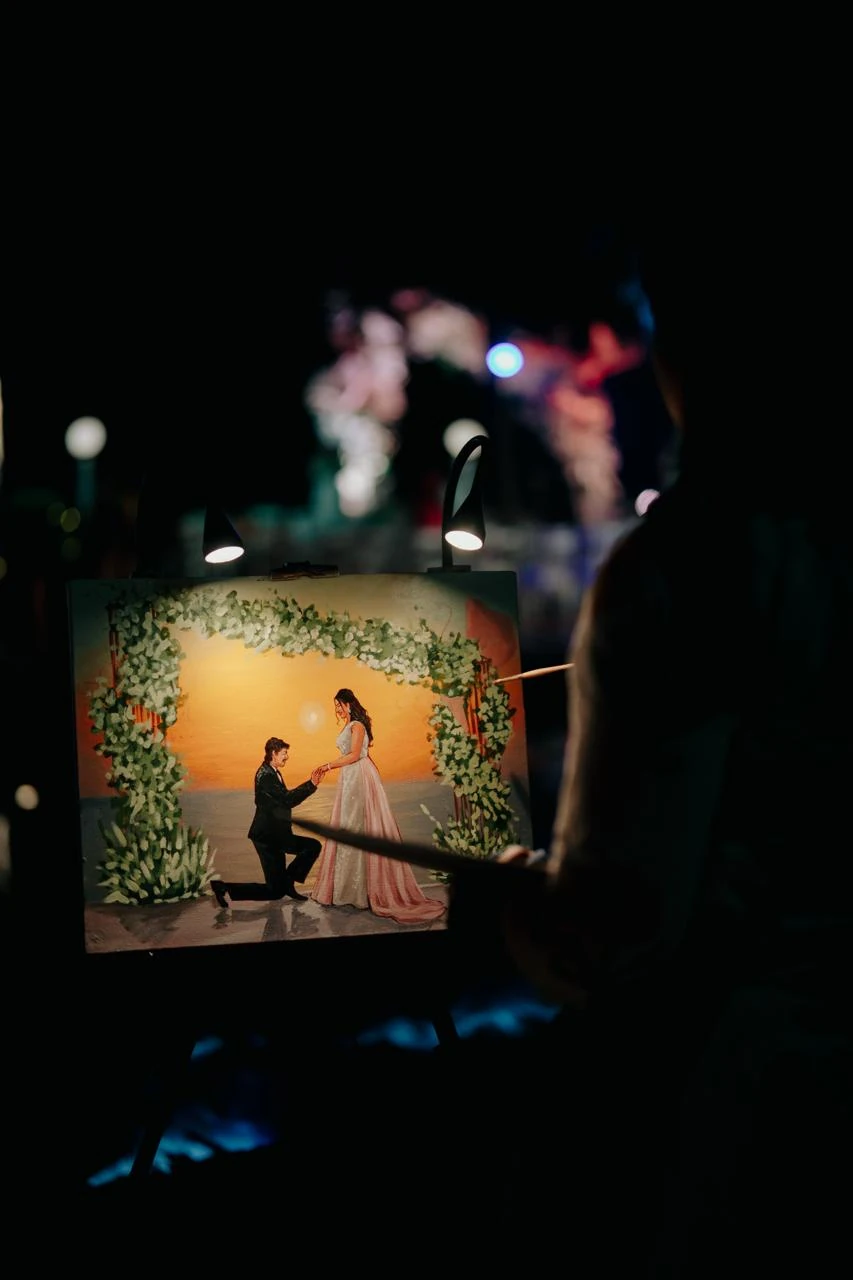 A couple celebrating their wedding their own way